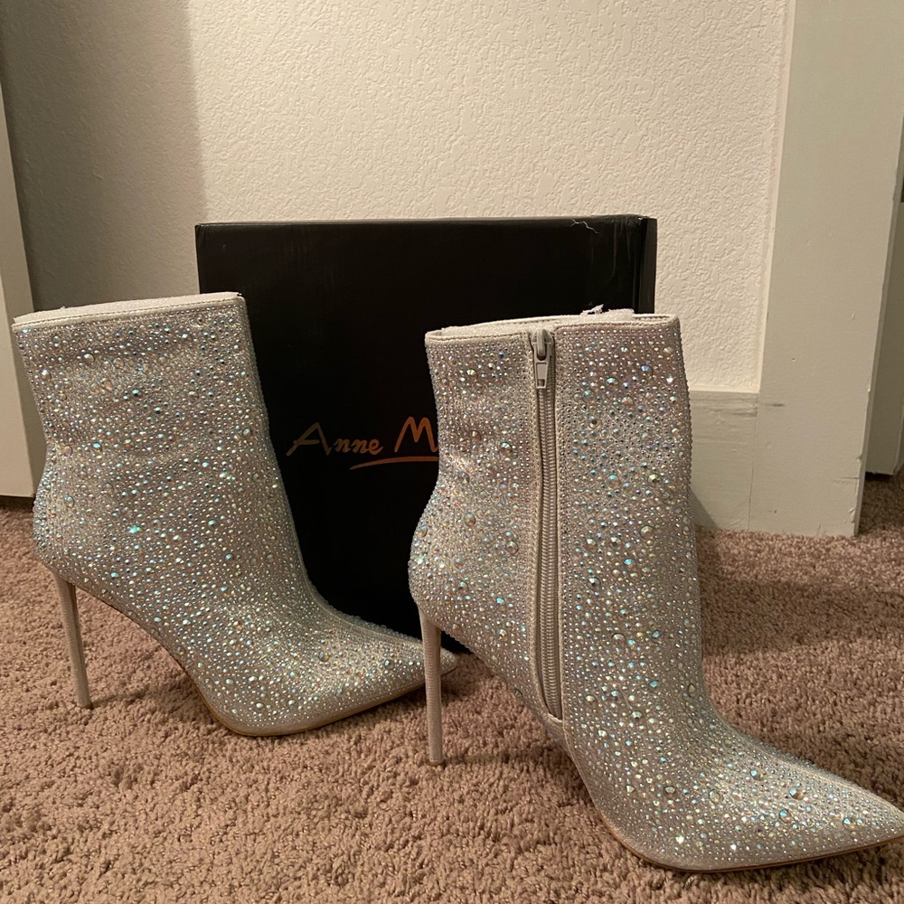 Tall rhinestone booties (4” heel)